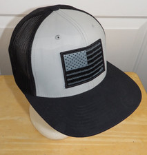 Hooey Men's Liberty Roper Camo Black/Gray Trucker Cap Snapback O/S American Flag