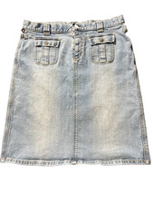Vintage Ralph Lauren Denim Skirt Midi Length 4 Pockets