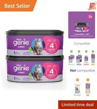 Refill Bags Jumbo 2-Pack Odor Control Cat Litter Bags 56 ft Up to 8