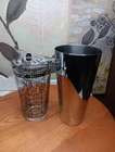 Vintage federal Glass (3-Piece)Boston Shaker Set Excellent Condition Retro