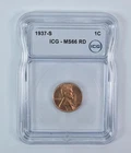 1937-S Lincoln Wheat Cent MS66 RD ICG *1380
