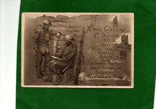 WW1 Greetings Card The 7th Division Christmas 1917