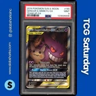 2019 POKEMON SUN & MOON TEAM UP #165/181 GENGAR MIMIKYU ALTERNATE FULL ART PSA 9