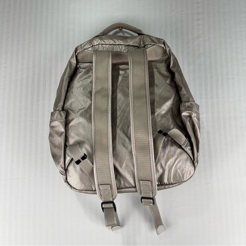 Kipling Seoul Large Metallic Glow Nylon Backpack 15” Laptop 27L Monkey Keychain - Picture 5 of 7