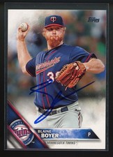 2016 Topps BLAINE BOYER Signed Card autograph auto TWINS BREWERS