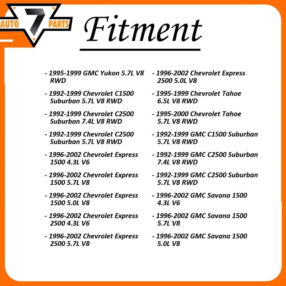 Amortiguadores delanteros traseros FCS para Chevrolet C1500 Suburban 1992-1999 Foto 2 de 4