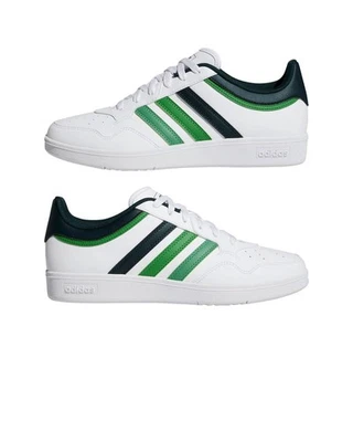 Sneakers Sport Schuhe Mann Adidas HOOPS 4.0 Low Weiß Grün Sportswear Lifestyle