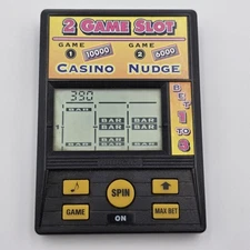 Vintage Radica Vintage Handheld Casino Game 2 Game Slot  Casino Nudge Tested