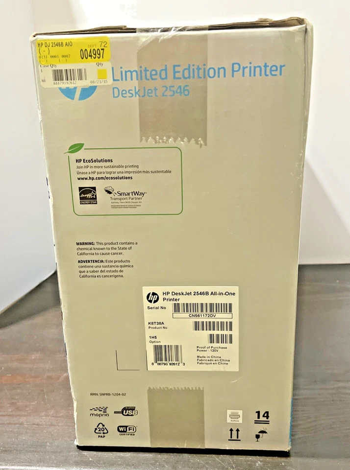 HP Deskjet 2546 Limited Edition Wireless Inkjet All-in-one Printer New - Image 4 of 4