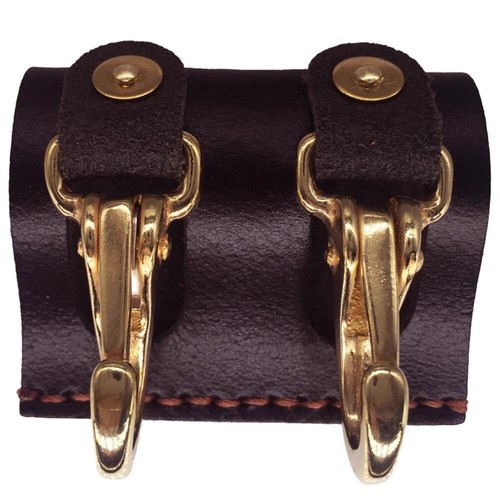 Leather Key Holder Men Belt Key Chain Clip Brass Snap Hook Belt Car Key Ring New - Picture 3 of 22