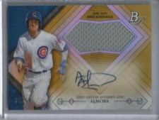 Albert Almora 2014 Bowman Platinum Autograph Game Used Jersey Rookie #34/50