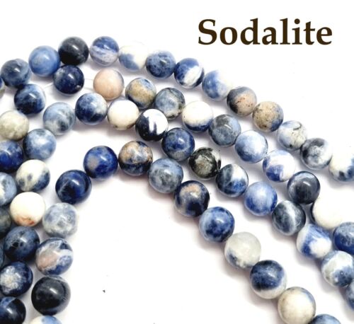 Semi Precious Gemstone Beads Jewellery Making Round Natural Stone 4 6 8 10mm - Picture 136 of 159