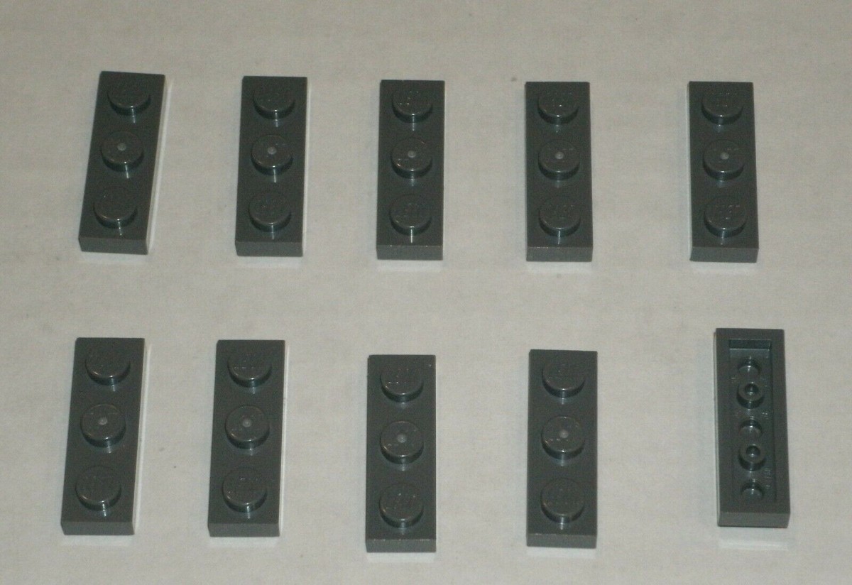 HARRY　土と灰 LEGO NEW 1x3 Dark Stone Grey Plate (10x) 4211133 Brick 3623 | eBay
