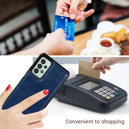 Luxury Leather Back Wallet Case Cover Kickstand For Samsung A33 A53 A73 A70 A71 - Picture 7 of 19