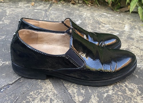 Naturalizer Black Patent Leather Geraldine Slip-On Loafers Sz 6.5/36.5 Flex - Picture 2 of 9