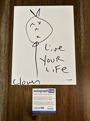 Clown' Shawn Crahan Signed Autographed 8.5x11 Sketch 'Slipknot