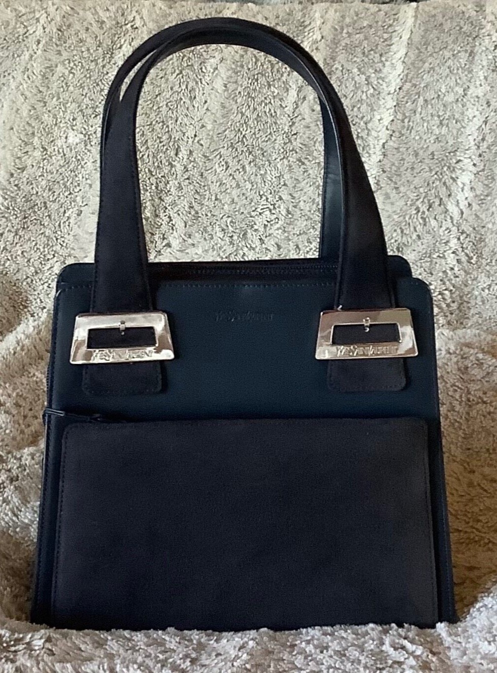 Borsa a mano Yves Saint Laurent Tribute Pelle scamosciata pelle blu**Bellissima**Vendita al dettaglio $2.800+