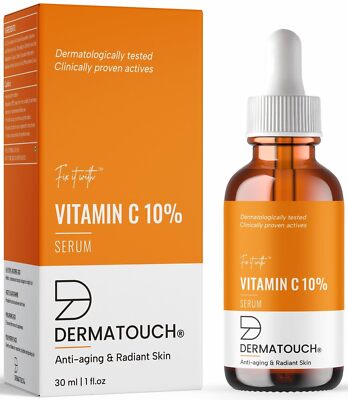 DERMATOUCH Vitamin C 10% Serum For Anti-aging and Radiant Skin-30ML
