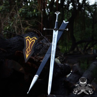 LORD OF THE RINGS- ANDURIL, FLAME OF THE WEST, SWORD OF ARAGORN (w WALL  PLAQUE) Australia