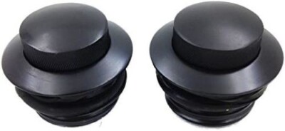 Satin Black Flush Mount Pop Up Fuel Tank Gas Caps  ( 2 ) * Pair Harley 1984-1995