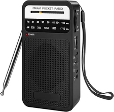 Portable Radio AM FM, Goodes Transistor Radio with Loud Speaker, Headphone Jack,