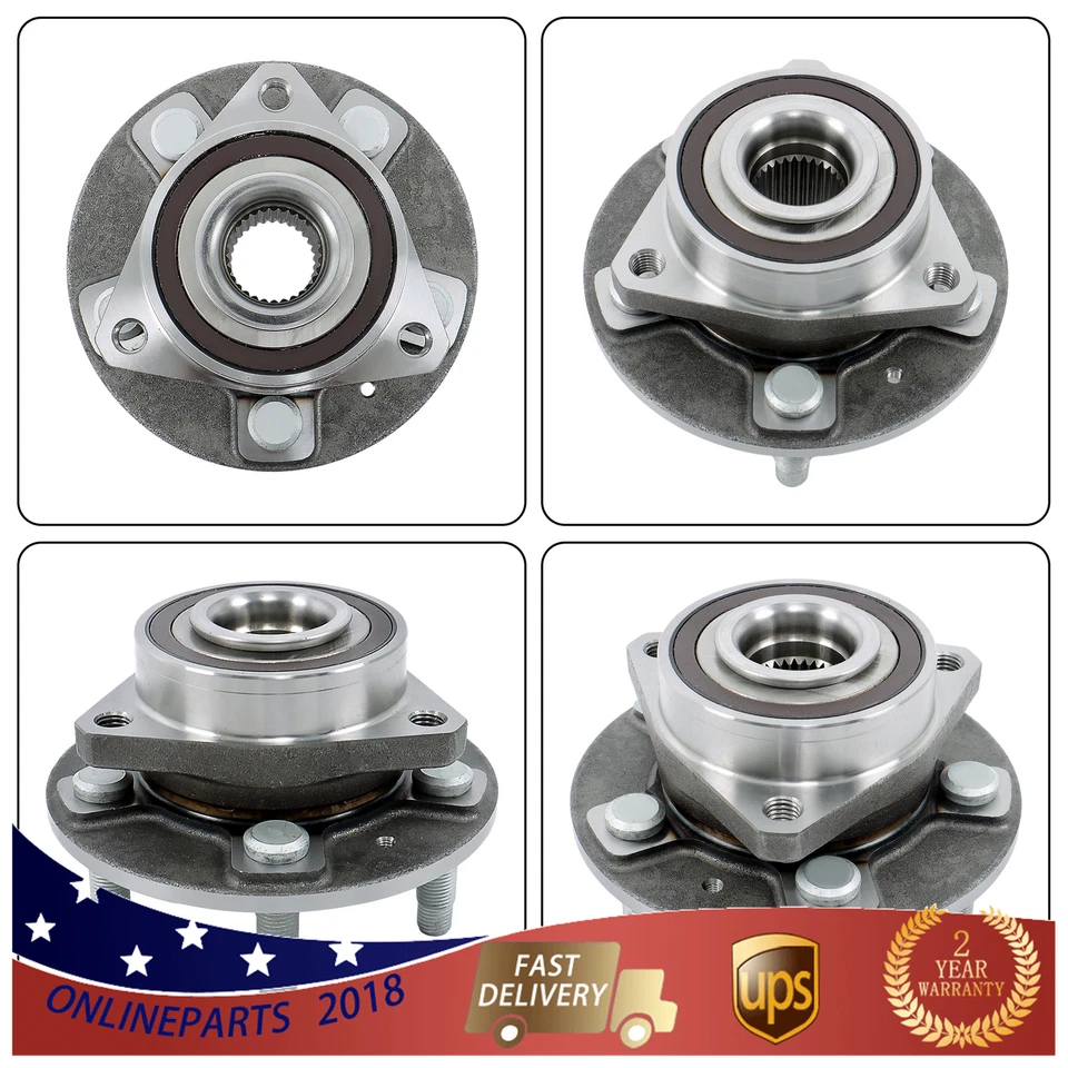 Rolamento de roda e conjunto de cubo dianteiro/traseiro conjunto de 2 para Cadillac CTS 2008-2019 - Imagem 2 de 4