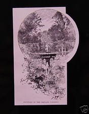 Glass Magic Lantern Slide FOUNTAIN IN THE PRIVATE GARDENS C1910 CASSIOBURY PARK 