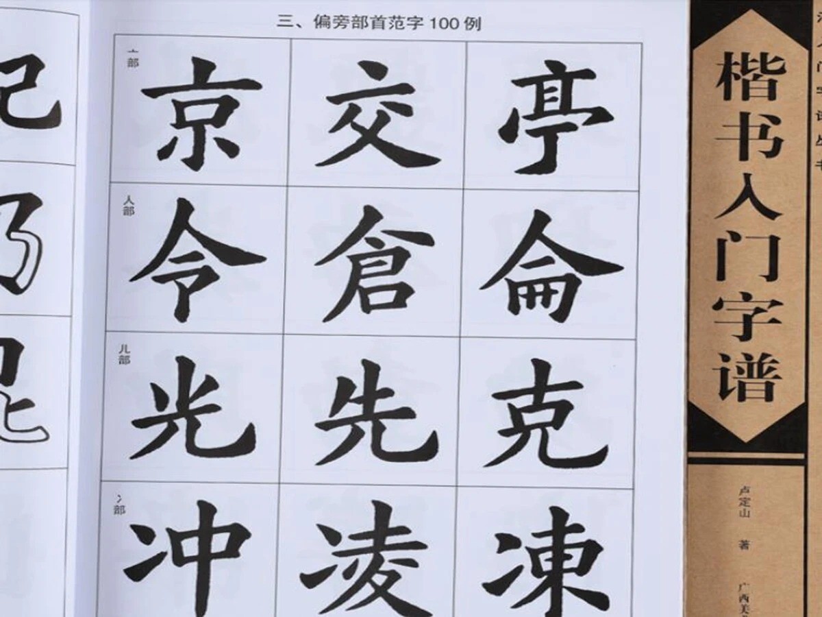 Chinese Calligraphy Book Kai Shu Album Of Basic Words By Regular