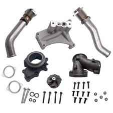 Non-ebp Valve Upgraded 55 Wheel Up Pipes For 99.5-03 Ford 7.3l Turbo Pedestal