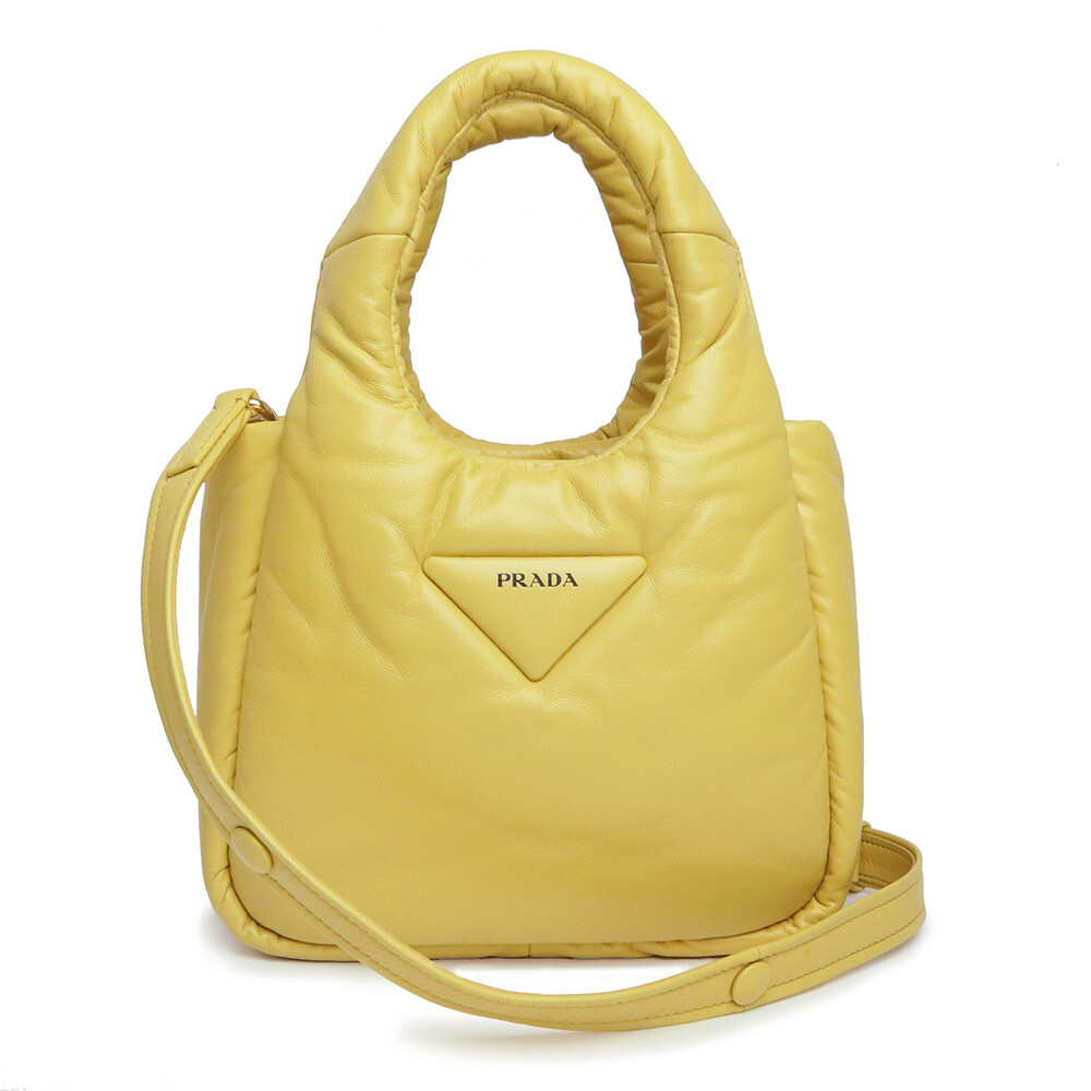 Prada Soft Padded 2Way Shoulder Mini Handbag Diagonal Nappa