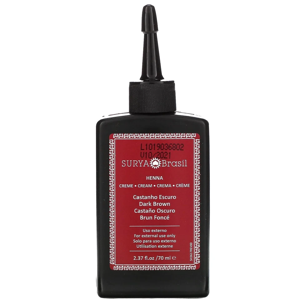 Surya Brasil, Henna Cream, Semi-Permanent Vegan Hair Dye For Gray Coverage and T - image 3 of 3