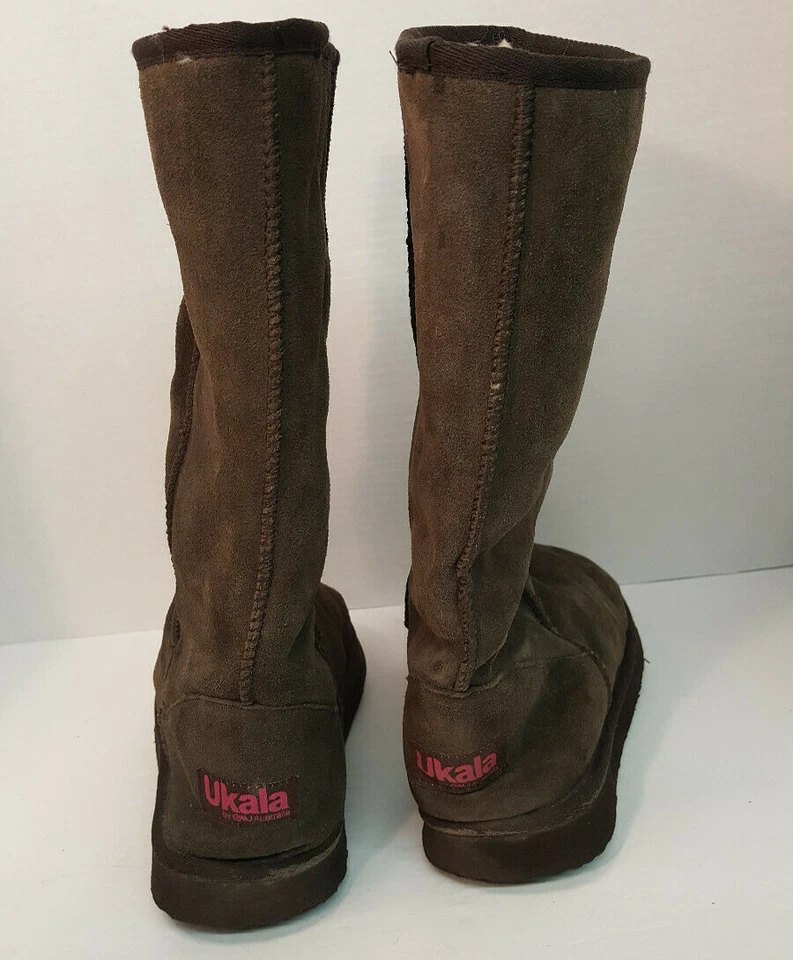 Botas de invierno Ukala by EMU Sydney bajas talla 7w para mujer marrón gamuza forradas de lana merino Foto 4 de 4