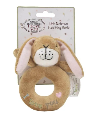 Guess How Much I Love You Plush Ring Rattle Little Nutbrown Hare Baby Boy Girl