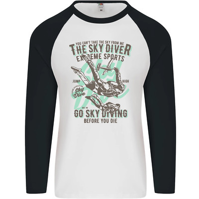The Skydiver Extremsport Fallschirmspringen Herren L/S Baseball T-Shirt