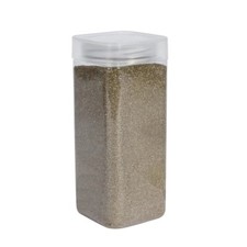 800g Square Jar of Decorative Sand - White Cream or Gold - Vase Filler Craft