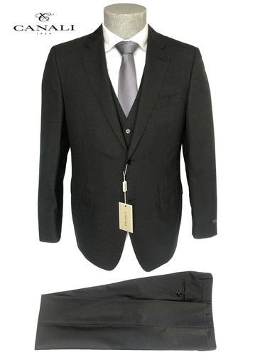 Abito sartoriale uomo CANALI, grigio scuro 3 pezzi DROP 8 in Lana Vergine,  -50%. | eBay