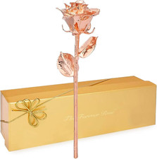 Real Rose Gold Rose, Genuine One of a Kind Rose Hand Dipped in 24K Gold Roses to