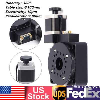 Electric Rotary Table CNC Indexing High Precision Turntable Rotary 100mm 180:1