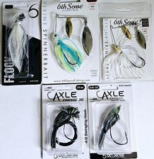 (Lot of 5) 6th Sense Flock Hair Jig Divine Spinnerbait Axle Finesse Jig Swim Jig