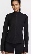 Nike One Women's Black Full Zip Jacket with Pockets Dri-FIT Small Training NWT