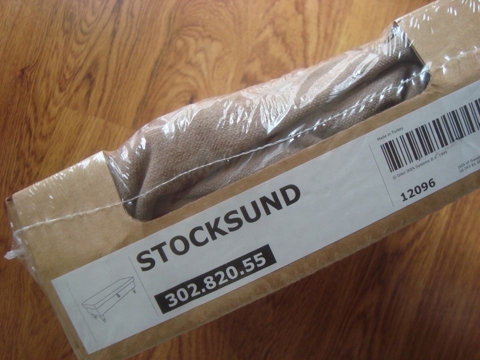 IKEA STOCKSUND Bench Footstool COVER Ljungen Beige Slipcover 302.820.55