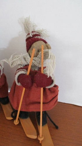 Juego de 2 FIGURAS DE OSOS DE PELUCHE EN ESQUÍS DE CROSS COUNTRY - Imagen 3 de 3