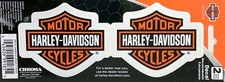 CHROMA 99185 Harley Davidson Orange Bar  Shield 2 Decals 2" x 3"