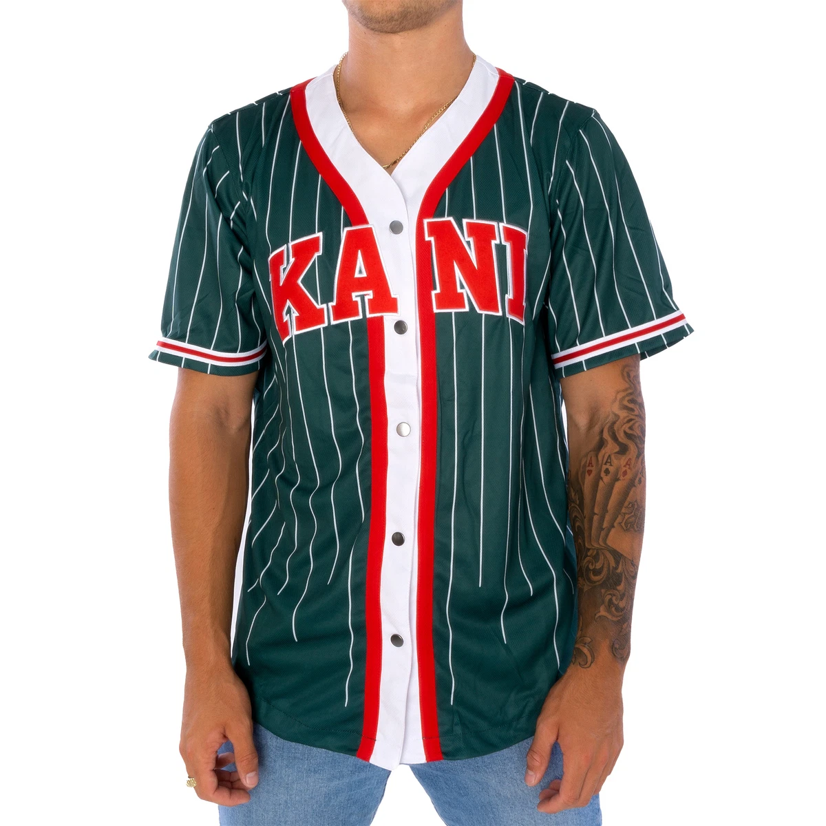 Karl Kani Serif Tie Dye Baseball Jersey