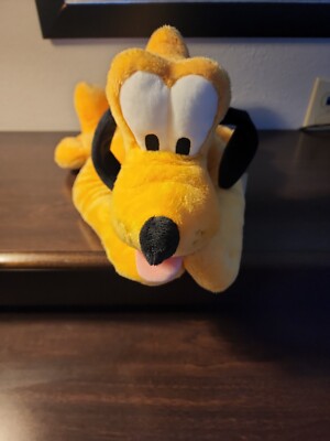 NWT Disney Store Pluto Dog Plush Toy 16'' L Stuffed Animal Doll Large