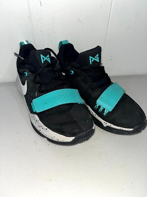Nike PG 1 GS 880304-002 Youth US 5 Basketball Shoes Teal Black Lace Up Sneakers