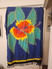 Sarong Pareo Tropical, Cruise, Beach Pool Bikini Cover-Up Wrap