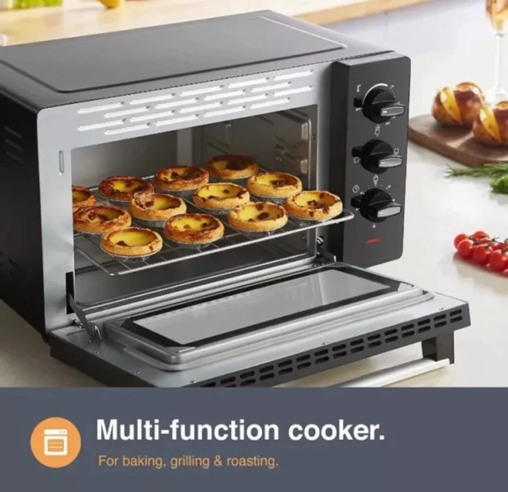 Mini Oven and Grill 25L - Portable Oven 1400W Multi-Function - VonShef - Image 2 of 3