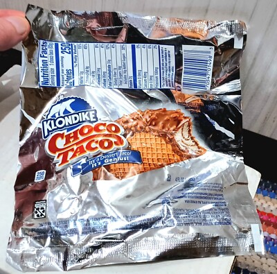 AMAZING Klondike Choco Taco WRAPPER ONLY Ice Cream RARE Dessert DISCONTINUED OOP