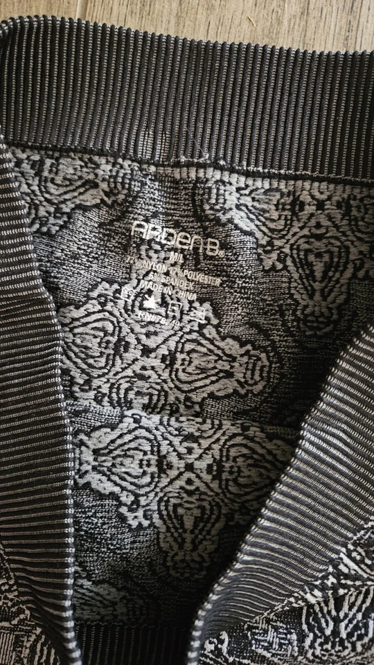 Lindo Patrón Nuevo Con Etiquetas Leggings Arden B M/L Negro Blanco Jacquard  Foto 4 de 4